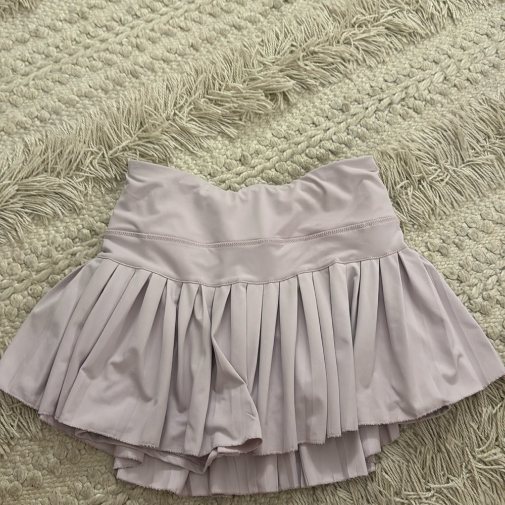 Light pink Gold Hinge skirt with built in shorts